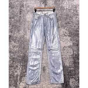 Rag & Bone Pants 25 Womens Alex Liquid Miramar Luna Silver Shine
